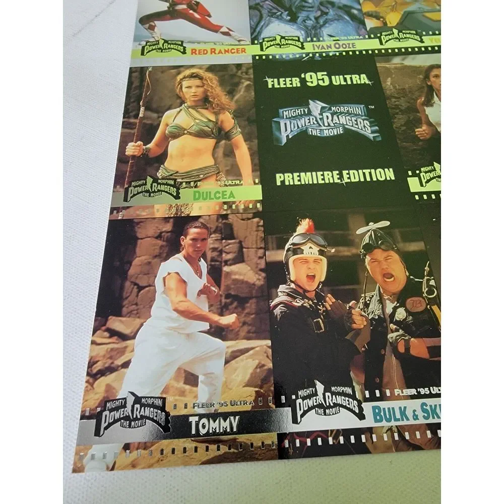 Mighty Morphin Power Rangers Movie 1995 Fleer Ultra 9-Card Panel Promo Sheet